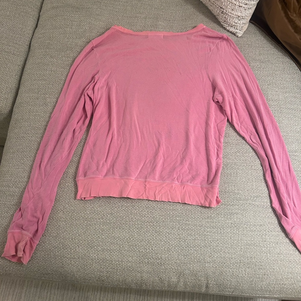 Wildfox Pink Leopard Baggy Beach Jumper Size Large - Picture 2 of 2